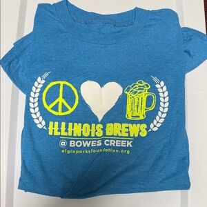 Illinois Brews Blue Graphic Short Sleeve Tee